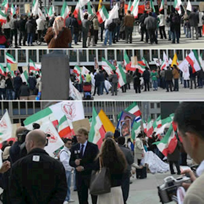 أنصار المقاومة الإيرانية يتظاهرون في العاصمة السويدية ضد زيارة «متکي» الی السويد