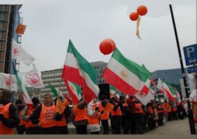 اعتصام الايرانيين في بروکسل يدخل يومه الثاني والعشرين