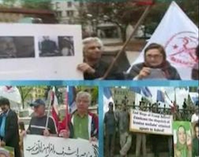 استمرار مظاهرات الجالية الإيرانية إدانة للتآمر ضد سکان أشرف