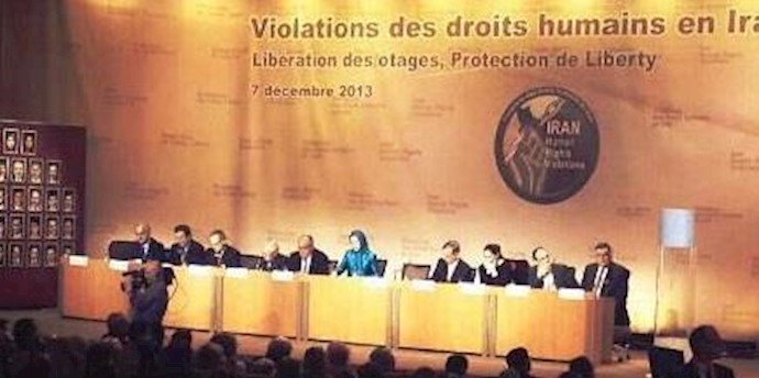 مؤتمر دولي في باريس عشية اليوم العالمي لحقوق الانسان بحضور رئيسة الجمهورية المنتخبة من قبل المقاومة الايرانية