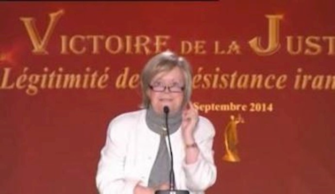 کلمة «آن ماري ليزن» الرئيسة الفخرية لمجلس الشيوخ البلجيکي في مؤتمر باريس الذي شارکته السيدة مريم رجوي