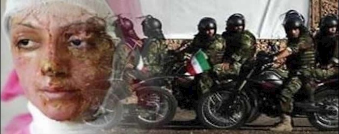 ايران: في جريمة أخری في مدينة اصفهان مجرمون لقوات الحرس يعتدون علی فتاة 24 عاما برش الحامض علی وجهها