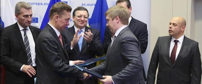 اتفاق روسي أوکراني أوروبي علی مخرج مؤقت لأزمة الغاز