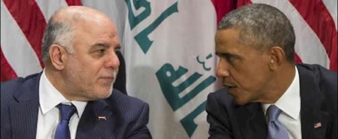 العبادي يؤکد لأوباما مضيه بتسليح السنة لمواجهة داعش