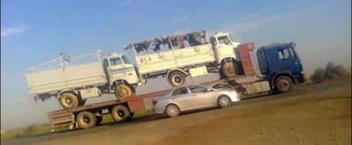 سرقة عدد کبير من رافعات الأثقال والترلات والشاحنات ومختلف السيارات من اشرف ونقلها الی جهاز الأمن الوطني ببغداد
