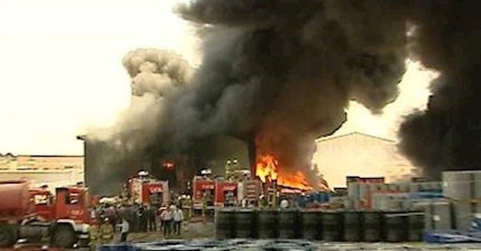 حرائق واسعة في طهران