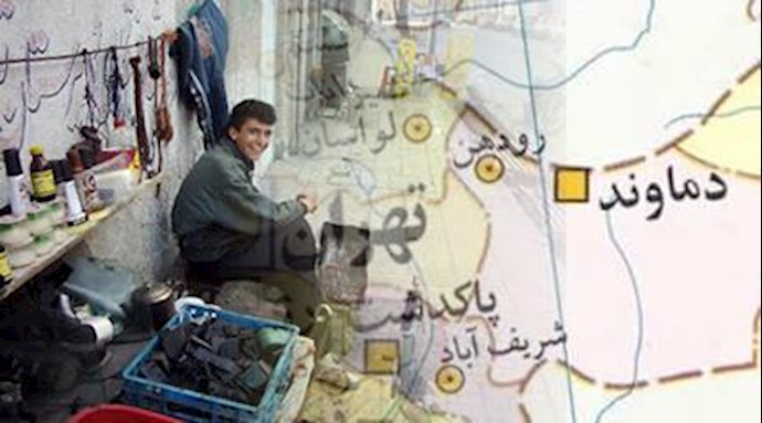 احتجاج أصحاب البسطية في المنطقة 15 بطهران