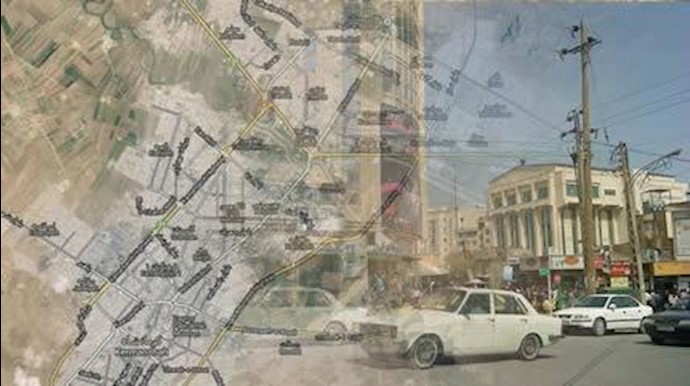 إيران _ تجمع احتجاجي لأهالي بلدة (آباداني مسکن) بمدينة (کرمانشاه)