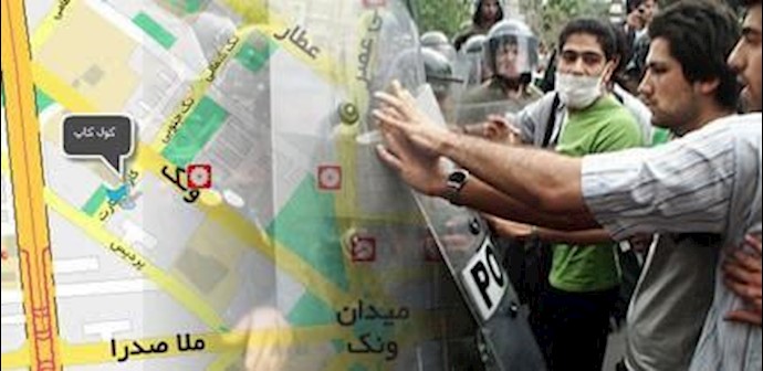 تأديب ميليشيات البسيج في منتزة جمشدية من قبل شباب العاصمة طهران