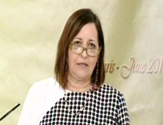 کلمة السيدة أنيسة بن عامور _ الوزيرة والسناتورة الجزائرية الأسبق في ضيافة الفطور التي أقيمت في مقر السيدة رجوي