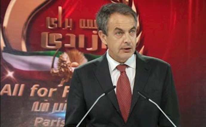 کلمة خوزه لوئيس زاباترو رئيس الوزراء الاسباني السابق في تجمع المقاومة الايرانية الضخم