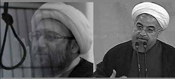ايران: الملا روحاني يهنئ الملا صادق لاريجاني کبير جلادي رئاسة السلطة القضائية للنظام الايراني بتمديد فترة بقائه علی رأس السلطة القضائية