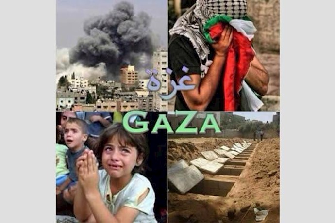 صور الهجمات الوحشیة ضد المواطنین الفلسطینیین فی غزة