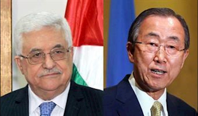 بان کي مون يطمئن عباس الی استمرار دعم اعادة إعمار غزة