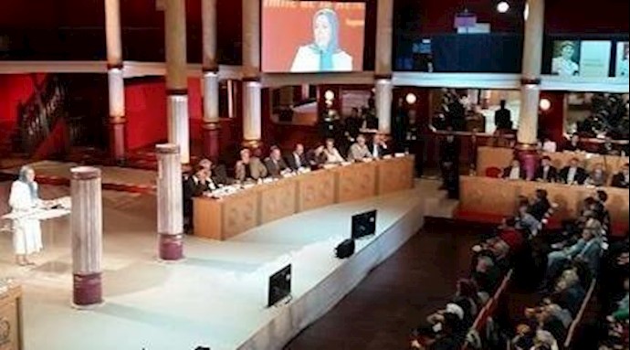مؤتمر في باريس بمناسبة اصدار حکم بوقف ملاحقة المقاومة الايرانية في فرنسا