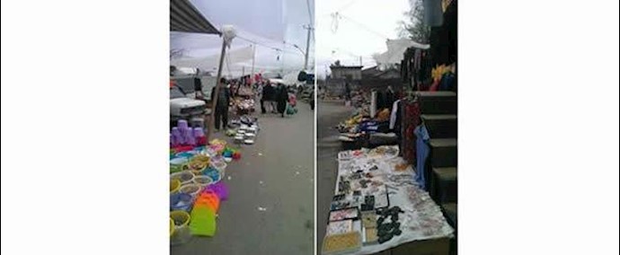 ايران ــ تجمع احتجاجي لأصحاب البسطيات والمواطنين المساکين في سوق مدينة لاهيجان