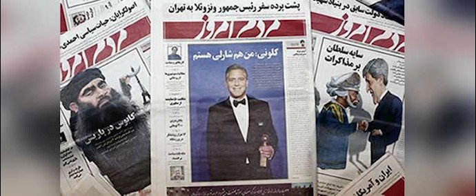 إغلاق صحيفة ايرانية نشرت صورة لکلوني متضامنا مع شارلي إبدو