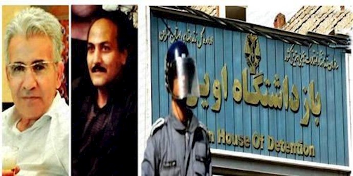 نقل معتقلين اثنين في تجمع أمام سجن إيفين إلی الحجز في سجن إيفين