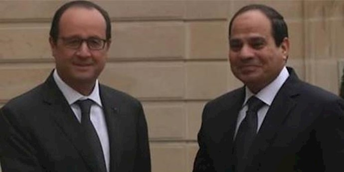 السيسي وهولاند يبحثان مکافحة الارهاب وسبل التوصل لحلول سياسية للأزمات في بعض دول المنطقة