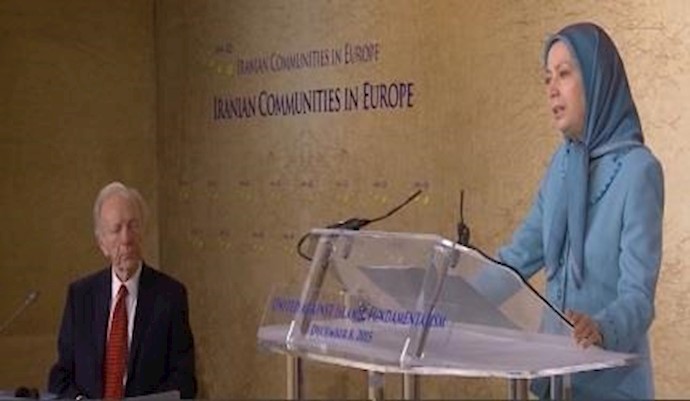 کلمة مريم رجوي في مؤتمر بمناسبة اليوم العالمي لحقوق الإنسان بحضور السناتور جوزف ليبرمن