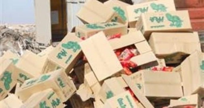 صحة النجف : اتلاف 4 اطنان من الشيبس الايراني لعدم صلاحيته للاستهلاک البشري