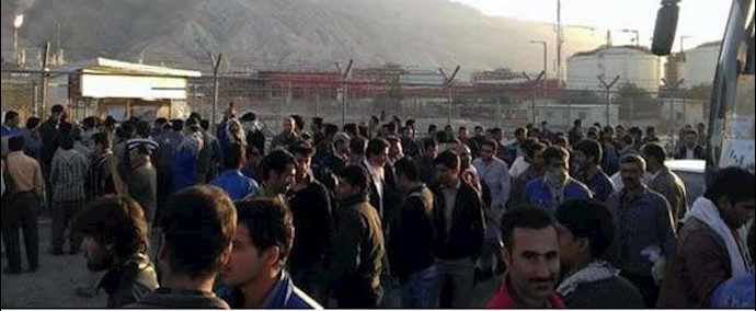 ايران..عسلويه-اضراب واسع لعمال شرکات مرحلة 22و24وشرکات بايندان ونوسان وجهانبارس