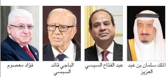 قادة عرب علی رأس القمة للمرة الأولی