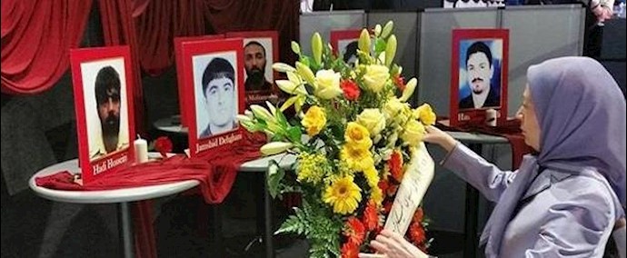 السيدة مريم رجوي تحيي للشهداء الأبطال الکورد الستة