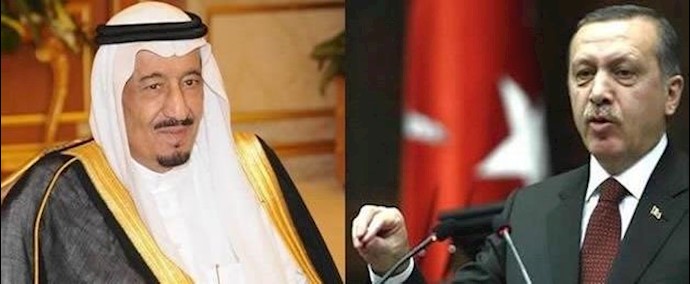 اتصال هاتفي بين الرئيس الترکي و العاهل السعودي الملک سلمان