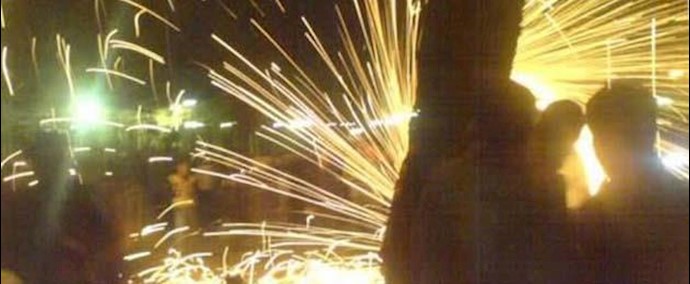 إيران- طهران.. شباب منطقة “سلسبيل“ يحولون هذا الحي الی “منطقة حربية“
