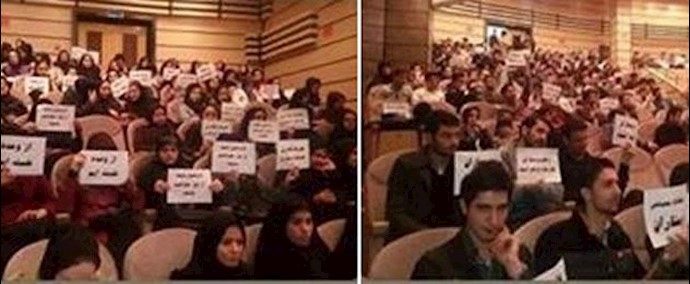 ايران.. همدان- /إحتجاج ممرضين في مراسم صورية لإختيار ممرض مثالي