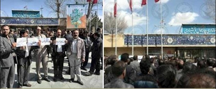 ايران..مئات من المعلمين في محافظة جهارومحال وبختياري في مدينة شهرکرد يعقدون تجمعا احتجاجيا