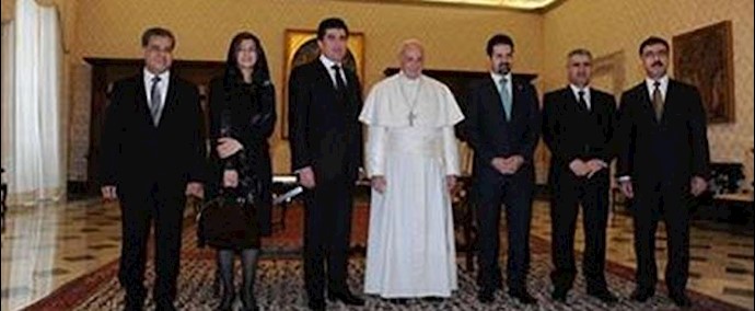 بارزاني يستغيث بالبابا لتقديم مساعدات دولية للنازحين