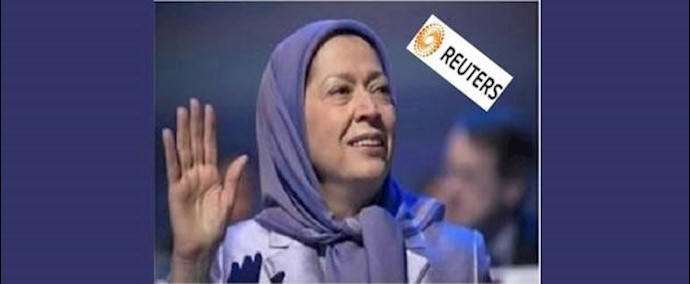 رويترز: مريم رجوي رئيسة الجمهورية للمجلس الوطني للمقاومة الإيرانية تحيي الحضور في تجمع عقد في العاصمة الألمانية برلين بمشارکة الآلاف