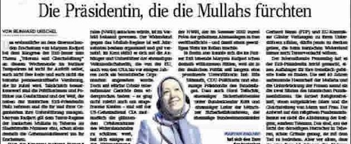صحيفة “هانوفرشه ألجماينه“ الألمانية: رئيسة يخافها الملالي