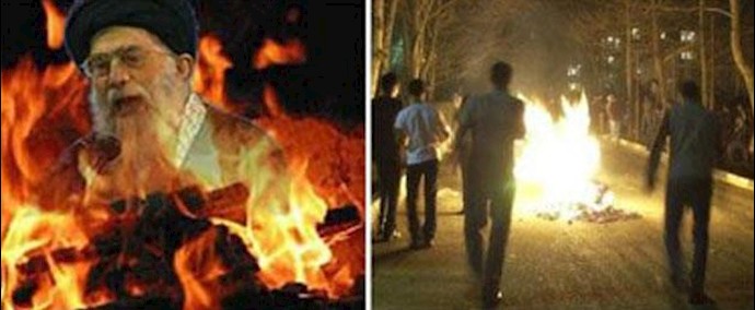 في احتفالية يوم الاربعاء الأخير للسنة الايرانية