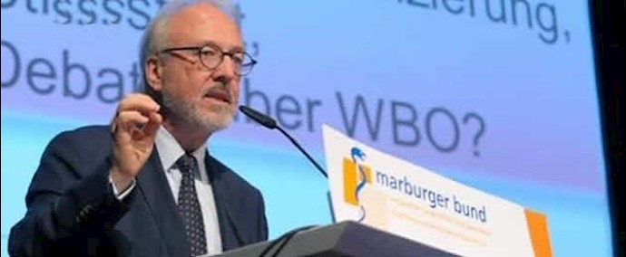 الدکتور رودولف إينغة عضو في البرلمان الألماني يعلن عن دعمه للمجاهدين المقيمين في مخيم ليبرتي