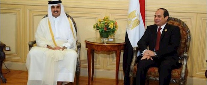 الرئيس المصري يبحث العلاقات الثنائية مع أمير قطر