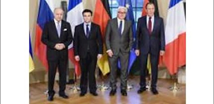 وزراء خارجية أربع دول يدعون الي نهاية للقتال في شرق اوکرانيا