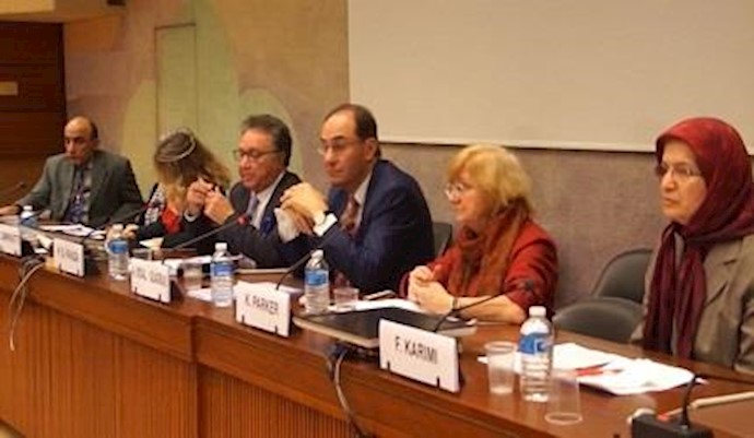 مؤتمر في مقر الامم المتحدة بجينف حول الاوضاع المتردية لحقوق الانسان في ايران 12 مارس 2015