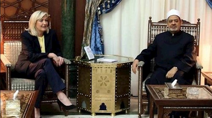 شيخ الأزهر يستقبل مارين لوبان ويبدي "تحفظه علی آرائها المعادية للإسلام والمسلمين"