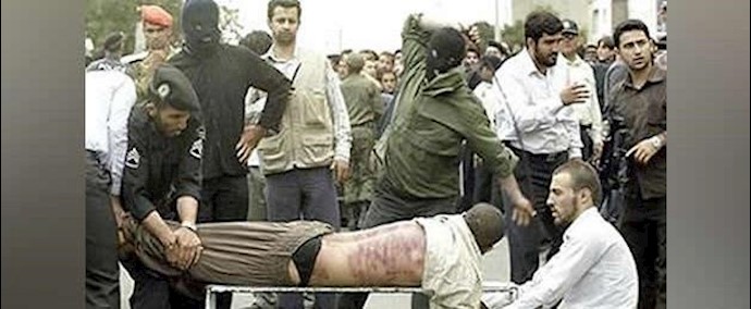 ايران.. نهاوند- تنفيذ حکم لا انساني بالجلد في المرأی العام