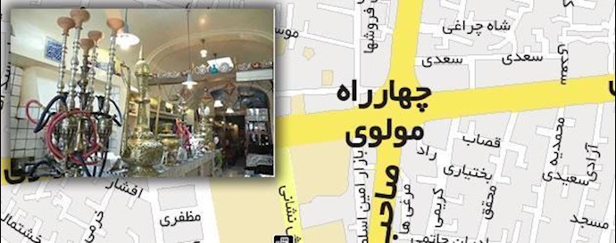 طهران- الشباب يقومون بتأديب قوات ميليشيات الباسيج في ساحة «مولوي»