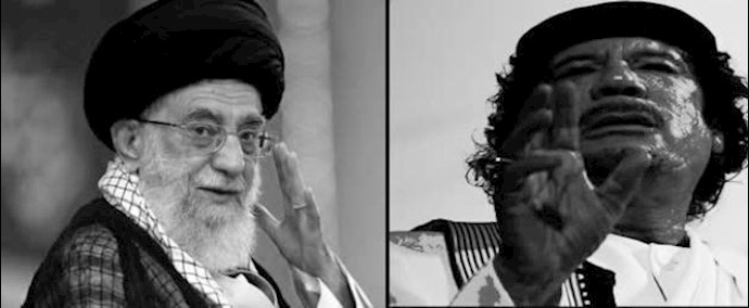 عصابة الخامنئي: إنذار! مصير القذافي يتربص بنا!
