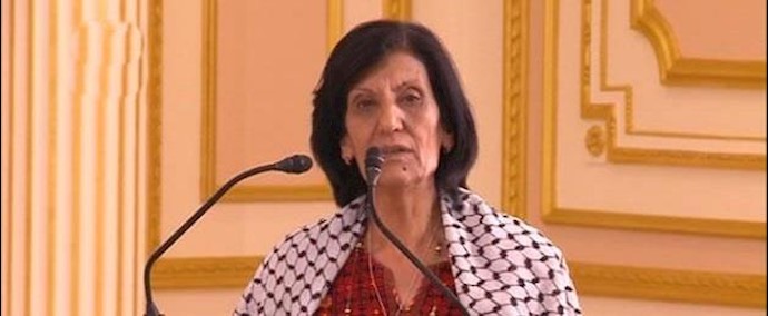 کلمة ربيحة ذياب وزيرة المرأة الفلسطينية السابقة في التجمع الکبير لممثلي الدول العربية والإسلامية