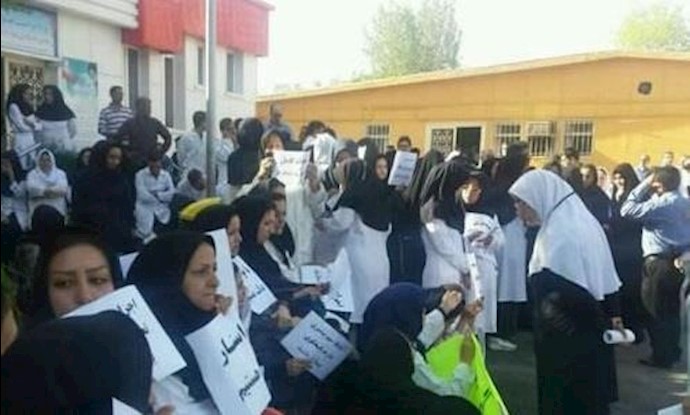 إيران.. صرخة الممرضين والممرضات في العاصمة طهران ومدن کرج وکرمان وياسوج وشيراز