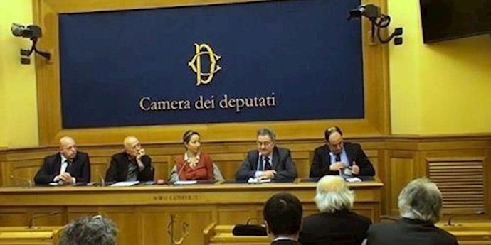 مؤتمر صحافي في البرلمان الإيطالي ضد زيارة الملا روحاني المرتقبة إلی إيطاليا