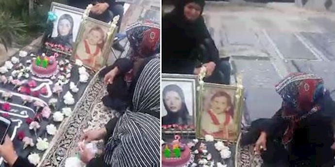 حفل تأبين في ذکری ميلاد شهيدة الإنتفاضة ”ندا آقا سلطان” لدی قبرها