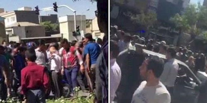 رسالة استمرار الاحتجاجات من قبل المغبونين المنهوبة أموالهم من قبل عصابات حکومية
