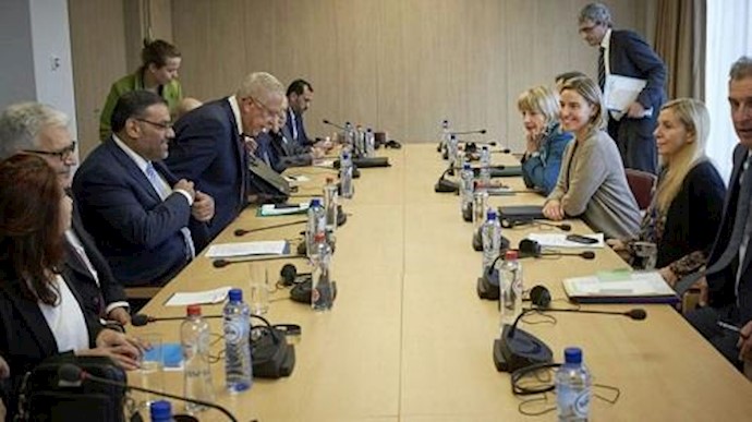 العبدة يلتقي موغريني في بروکسل ويؤکد علی ضرورة حماية المدنيين